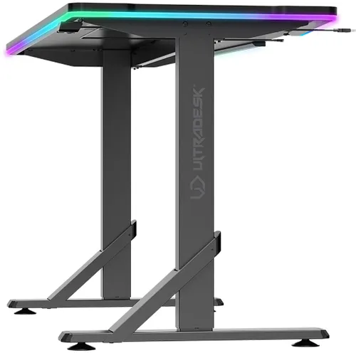 Biurko gamingowe ULTRADESK Iron RGB Czarny