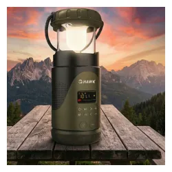 Radioodbiornik Hawk Expedition R30 Na korbkę, Solarne, Latarka, Radio FM Zielony