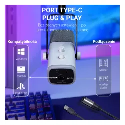 Mikrofon Fifine AM8TW Przewodowy Dynamiczny Biały