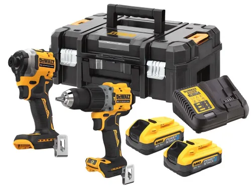 Wiertarko - wkrętarka DEWALT DCD805 + zakrętarka DCF850 + ładowarka + walizka TSTAK + zestaw akumulatorów