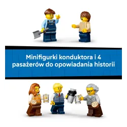 LEGO City 60511 Retro pociąg z lokomotywą parową, zestaw klocków 7+
