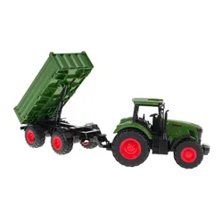 Zestaw traktor z przyczepą COIL duży pojazd skala 1:24 zielony