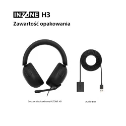 Słuchawki przewodowe z mikrofonem Sony INZONE H3 Nauszne Czarny