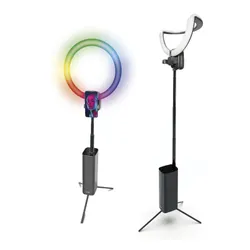 Mikrofon HAWK HW-MIC101 + Lampa pierścieniowa do smartfona składana RGB XLINE SF800 selfie