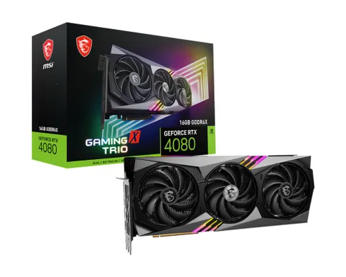 Karta graficzna MSI GeForce RTX 4080 GAMING X TRIO 16GB GDDR6X 256bit DLSS