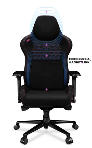 Fotel YUMISU 2050 Magnetic Czarno-różowy