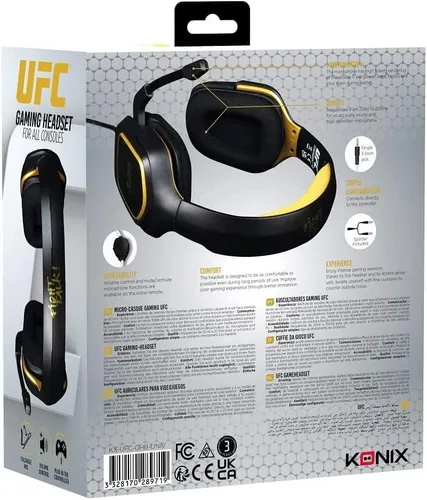 Проводные наушники с микрофоном Konix UFC Gaming Headset