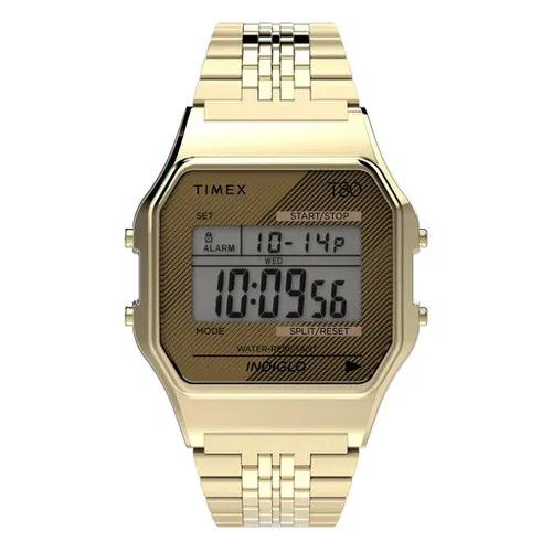 Timex T80 TW2R79200 Gold / Gold saati