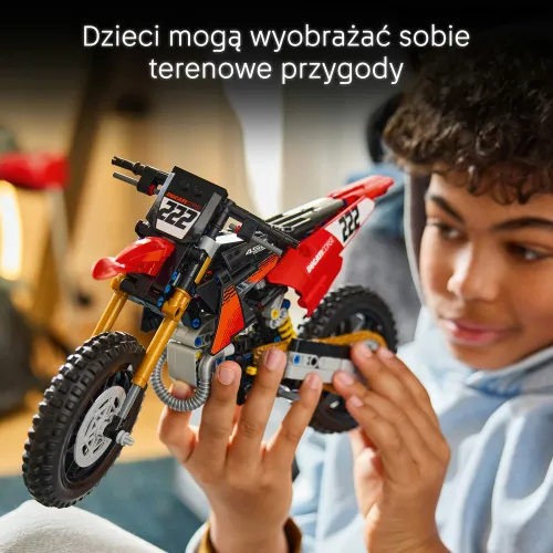 LEGO TECHNIC 42238 Motocykl Ducati Desmo450 MX Factory, zestaw klocków 10+