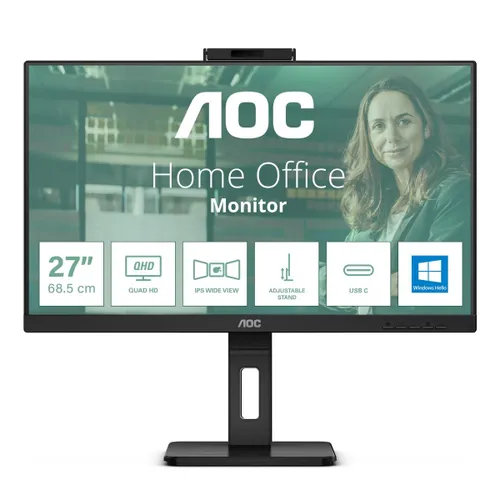 Monitor AOC Q27P3CW z kamerą internetową 27" 2K IPS 75Hz 4ms