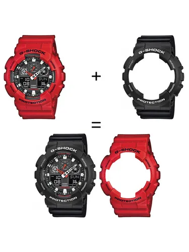 Casio Zegarek SET GA-100B-4AER + BEZEL 10508136 + PASEK 10347688