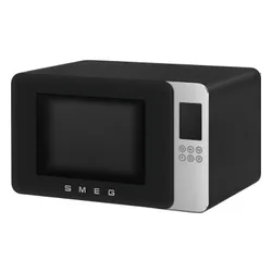 Kuchenka mikrofalowa SMEG Collezione MOC01BLMEU 1900W średnica 28 cm pojemność 29l Technologia Inverter Auto Defrost Quick Start Czarny
