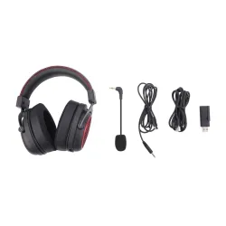 Słuchawki bezprzewodowe z mikrofonem Redragon H540-PRO Luna Wireless Nauszne Czarny