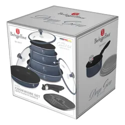 Zestaw patelni i garnków BERLINGER HAUS Deep Sea BH-8417 (13 elementów)