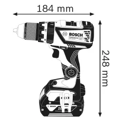 Bosch GSB 18v-60 C Professional Darbeli Matkap (+2 adet 5Ah pil)