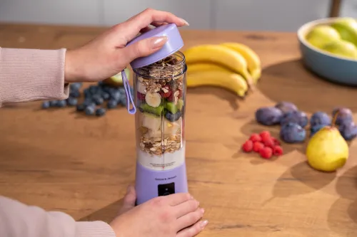 Blender personalny GÖTZE & JENSEN PB940L Lawendowy Bezprzewodowy + pokrowiec