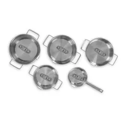 Zestaw garnków GÖTZE & JENSEN Denver CS700 Inox (10 elementów)