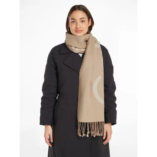 Calvin Klein Franjuri eșarfă 65X195 K60k607322 Doeskin PBP