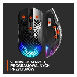 Myszka gamingowa SteelSeries Aerox 5 Wireless - czarny