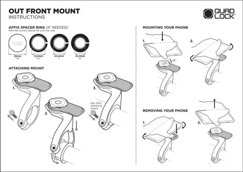 Uchwyt QUAD LOCK Out Front Mount (V2)