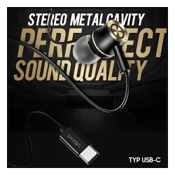 Słuchawki bezprzewodowe USAMS EP-43 Metal USB-C Dokanałowe Mikrofon Zielony