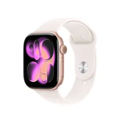 Apple Watch Series 11 GPS 42mm z aluminium Różowe złoto Pasek sportowy Łagodny róż S/M
