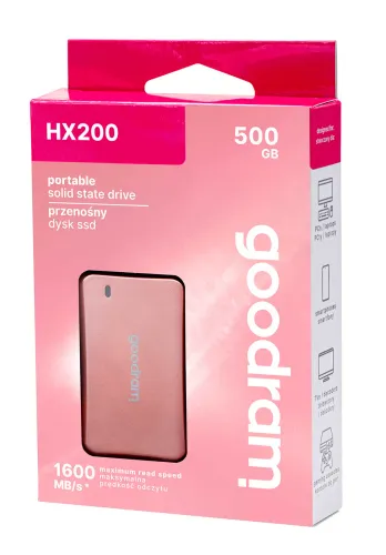 Dysk GoodRam HX200 500GB USB 3.2 Typ C Różowy