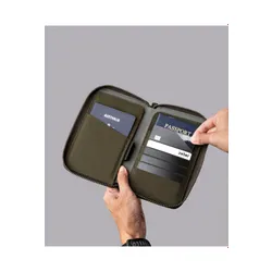 Кошелек Alpaka Zip Passport, армейский зеленый