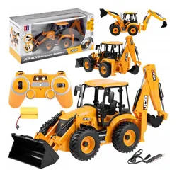 Zdalnie sterowany samochód COIL auto RC pilot koparka JCB pojazd metal żółta