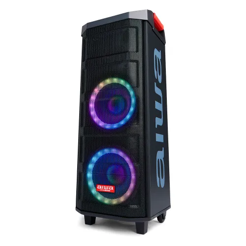 Power Audio Aiwa KBTUS-608MKII 80W Bluetooth Mikrofon Karaoke Czarny