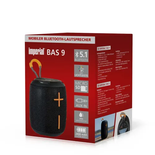 Głośnik Bluetooth Imperial BAS 9 7W Czarny