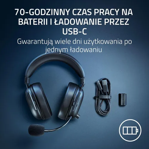 Słuchawki bezprzewodowe z mikrofonem Razer BlackShark V2 HyperSpeed Nauszne Czarny