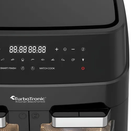 Air Fryer Frytkownica beztłuszczowa TURBOTRONIC TT-DAF7W Czarny z podwójnym koszem