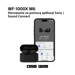 Słuchawki bezprzewodowe Sony WF-1000XM6 ANC Dokanałowe Bluetooth 5.3 Czarny