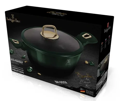 Garnek tytanowy 6.1L 28cm BERLINGER HAUS Metallic Line Emerald BH-6059