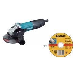 Makita Öğütücü Ga5030r / + 3x DeWalt Paslanmaz Çelik Disk