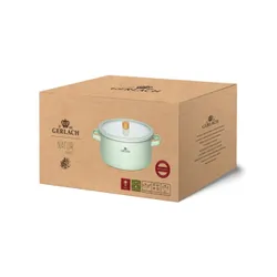 Garnek GERLACH Natur Enamel 24 cm Zielony