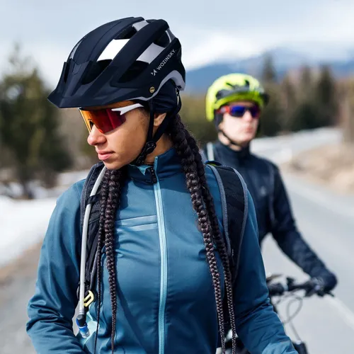 Kask rowerowy WOZINSKY HT-001VCS Czarno-srebrny MTB (rozmiar L)