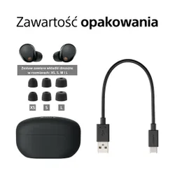 Słuchawki bezprzewodowe Sony WF-1000XM5 ANC Dokanałowe Bluetooth 5.3 Czarny