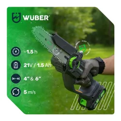 Piła łańcuchowa akumulatorowa WUBER 21V W37007