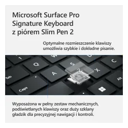 Klawiatura MICROSOFT Surface Pro Keyboard Czerwony Mak + Pióro Surface Slim Pen 2