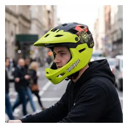 Kask KAMIKAZE Ronin Zielony Full Face (rozmiar M)