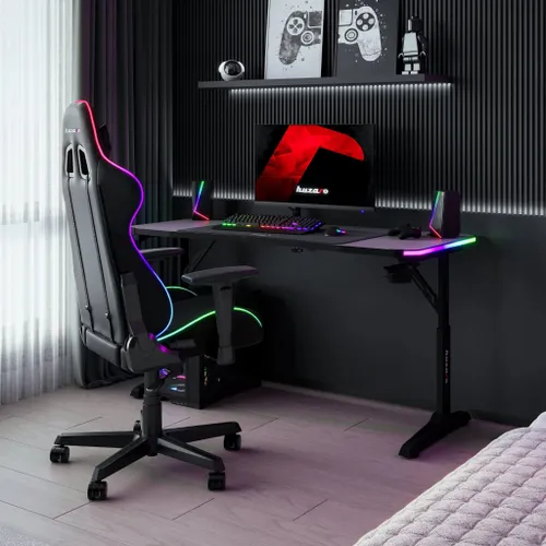 Biurko gamingowe HUZARO Hero 3.6 RGB Czarny