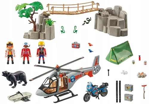 Миссия вертолета Playmobil 70663 в каньоне