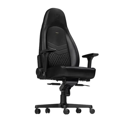 Fotel Noblechairs ICON Gamingowy do 150kg Skóra naturalna Czarny