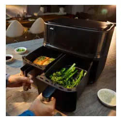 Air Fryer Frytkownica beztłuszczowa BRAUN TD3030.IBK 8l z podwójnym koszem 8 automatycznych programów