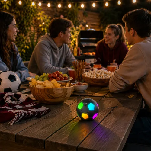 Głośnik Bluetooth Musicmate MM-SB40-B FootballWave LED 5W Czarny