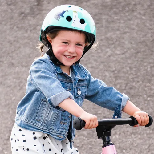 Kask rowerowy dziecięcy Hornit Llama turquoise/white