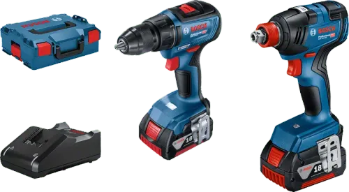 Bosch GSR 18V-50 Akülü Matkap + GDX 18v-200 Profesyonel Darbeli Anahtar (+2 pil + şarj cihazı)