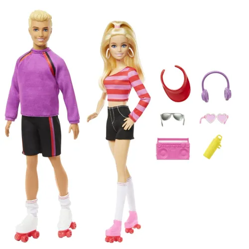 Barbie Fashionistas Barbie i Ken na wrotkach 65 rocznica HXK90